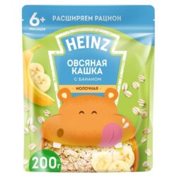 Bột ăn dặm Heinz Nga 200g vị yến mạch, chuối 6 tháng - Gói - Gói