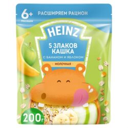 Bột ăn dặm Heinz Nga vị ngũ cốc chuối táo 6th 200g - Gói - Gói
